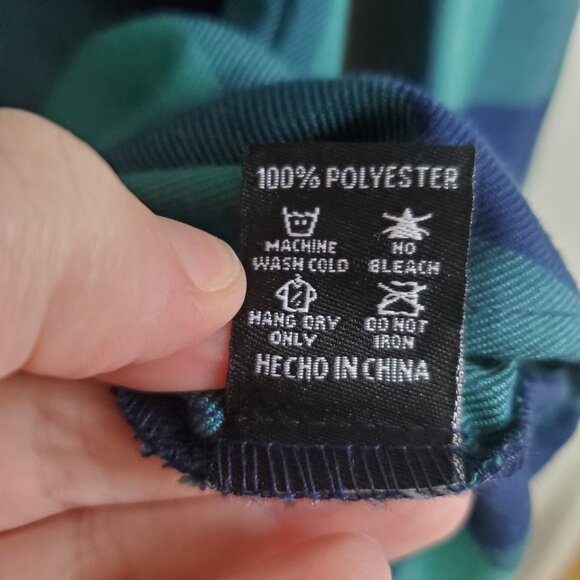 DIXXON Niagara Flannel Shirt Plaid Button Up Grunge Blue Green Women's Small - Picture 11 of 13